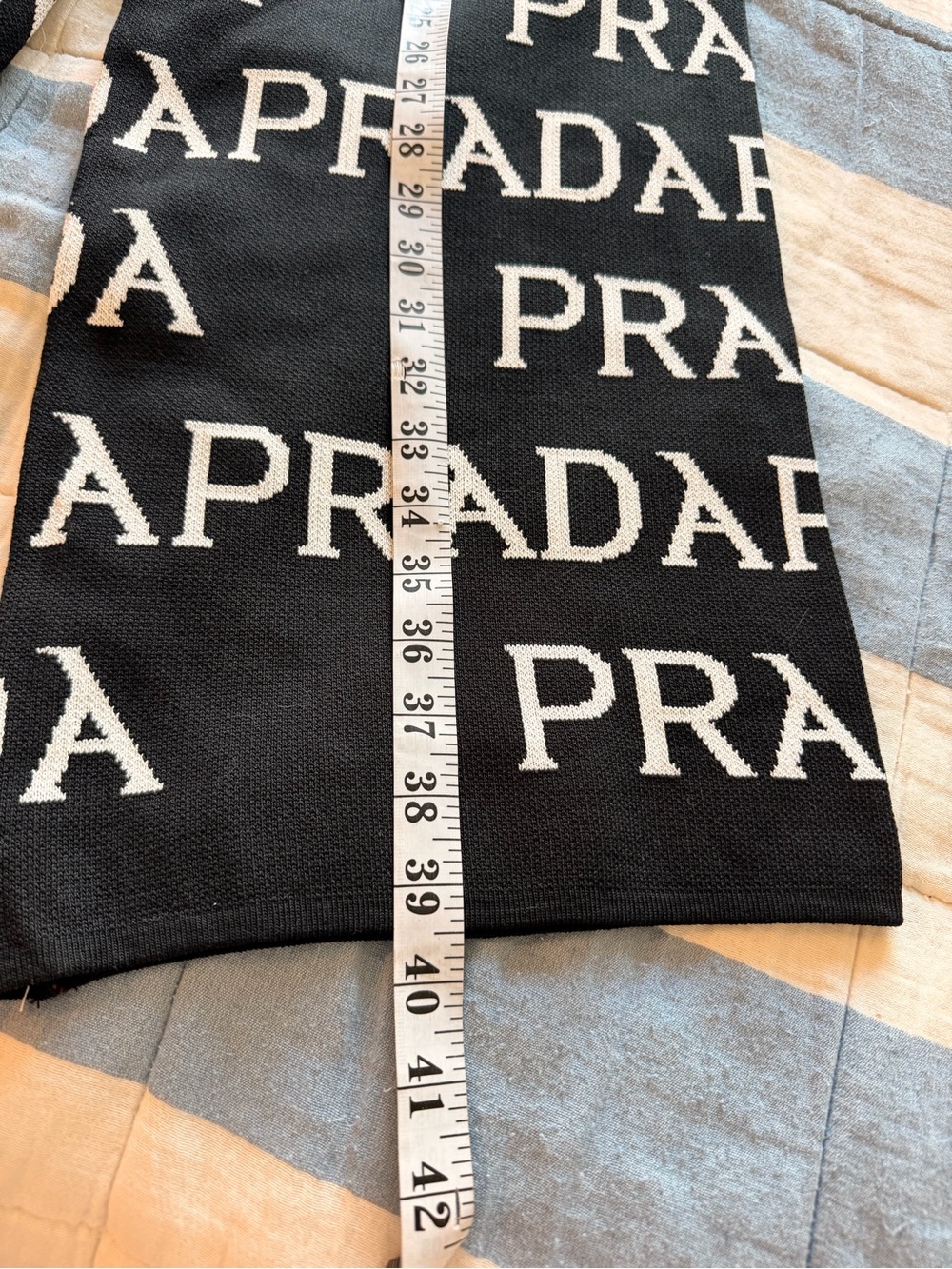 Prada All-Over Logo Knit
Pants Black White Women Size S - Picture 5 of 5